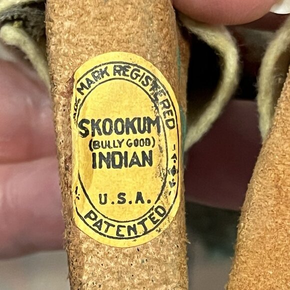 Vintage 40s Skookum Bully Good Indian Man Doll 10" Native American Foot Sticker - Picture 10 of 10